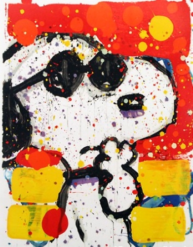 スヌーピーを世界で唯一、自由に表現できる画家「トム・エバハート」の  