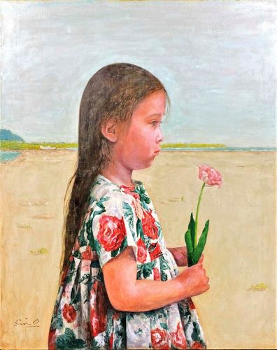 大津英敏作品【浜春日】の買取・査定はミライカ美術にお任せください