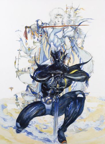 天野喜孝 木版画「闇恋ーやみこいー」 天体物理学的