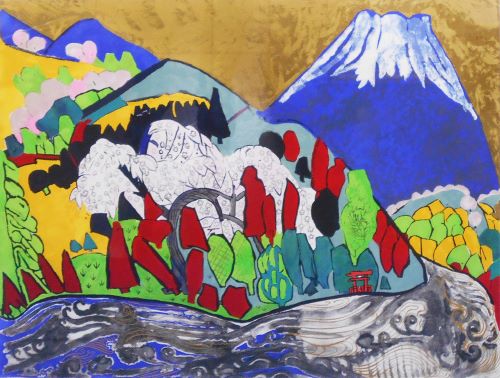 片岡球子 「富士II 芦の湖の富士」の買取画像