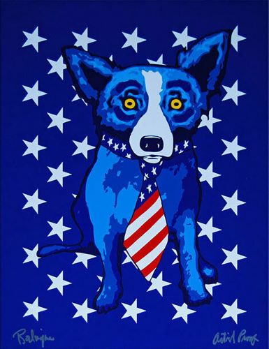 ジョージ・ロドリーゲ「 Srar-spamgred blue dog」の買取画像