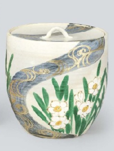 9代 白井半七 「水仙画水指」の買取画像