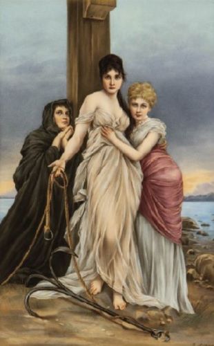 KPM 陶板画 「三つの寓意」の買取画像