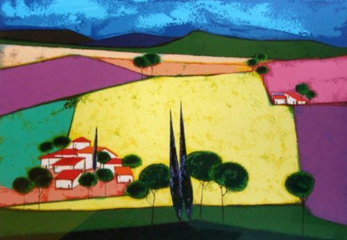 ロジェ・ボナフェ「黄色い野原」の作品買取画像