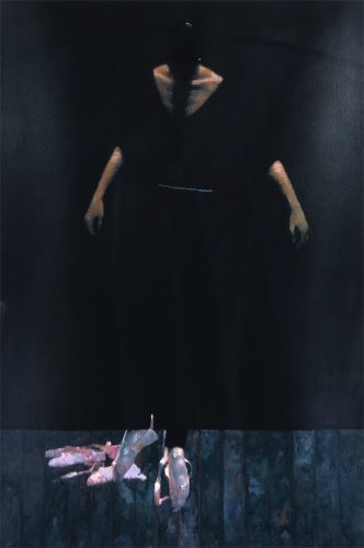 ロバート・ハインデル「ダンサー イン ザ ブラック オン ブラック」の作品買取画像