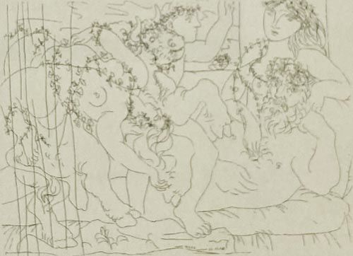 ピカソ「休息する彫刻家とタウロスの酒宴」の作品買取画像