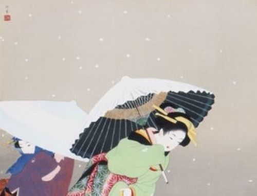 上村松園「牡丹雪」の作品買取画像