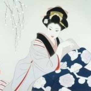 志村立美「日本の女こたつ」の作品買取画像