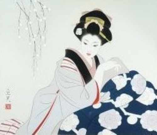志村立美「日本の女こたつ」の作品買取画像