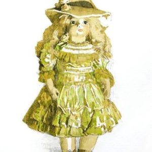 小磯良平「フエルト帽子の人形」の買取作品画像