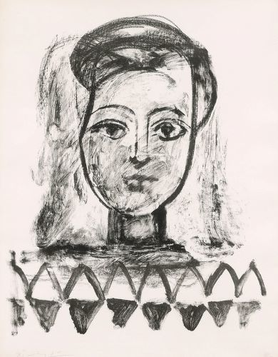 ピカソ「三角模様のブラウスを着た若い娘」の買取作品画像