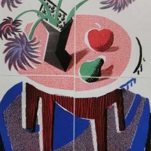 ホックニー「テーブルの上の花と林檎と洋梨」の買取作品画像