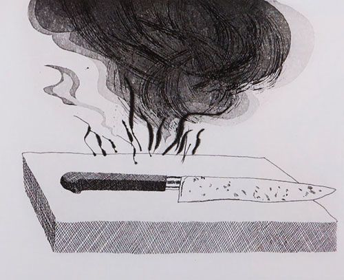 ホックニー「大工の作業台、ナイフと火 (24)」の買取作品画像