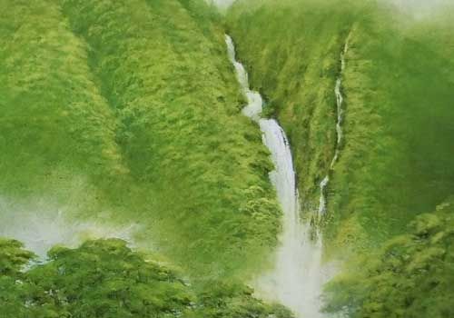 岩沢重夫「緑山水響」の作品買取画像