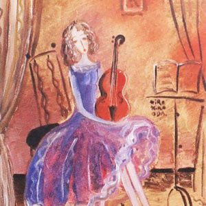 織田広比古「青いスカートの少女」の買取作品画像