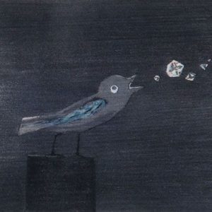 清宮質文「黒夜の鳥」の買取作品画像