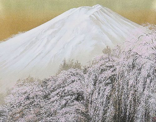 清水規「桜花富士」の買取作品画像
