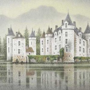 西村龍介「湖畔の城」の買取作品画像