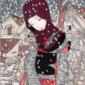 竹久夢二「雪の夜の伝説」の買取作品画像