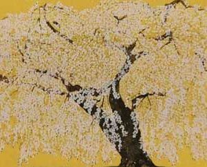 中島千波「久遠寺の瀧桜（1）」の買取作品画像