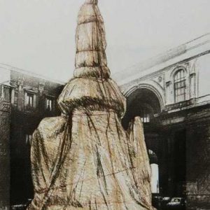 クリスト「Wrapped Monument to Leonardo, Milan」の買取作品画像