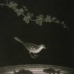 長谷川潔「小鳥と魚の友愛」の買取作品画像