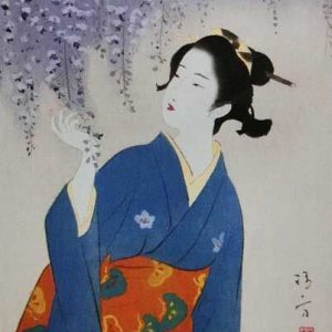 鏑木清方「由縁の花」の買取作品画像