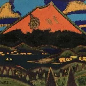 田崎広助「箱根の朱富士」の買取作品画像