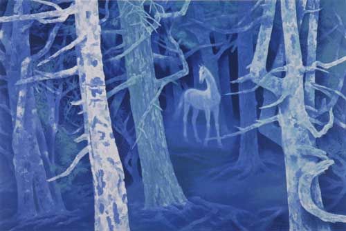 東山魁夷「白馬の森」の買取作品画像