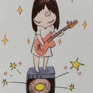 奈良美智「Guitar Girl」の買取作品画像