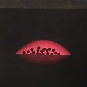 浜口陽三「赤い鉢と黒いさくらんぼ」の買取作品画像