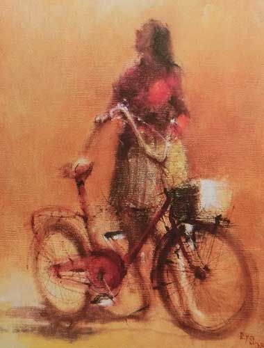 平野遼「自転車」の買取作品画像