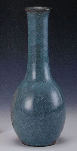 清水卯一「青瓷花瓶」の買取作品画像