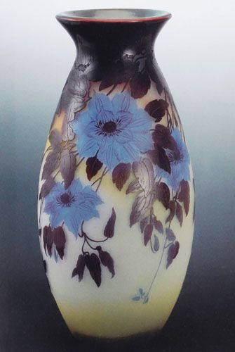 ガレ「クレマチス文花瓶」の買取作品画像
