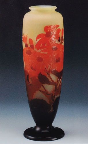 ガレ シネラリア文花瓶