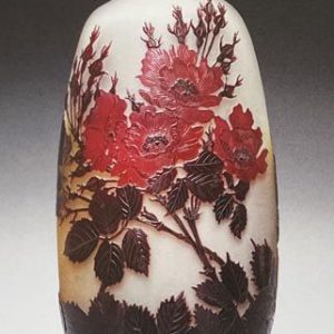 ガレ「バラ文花瓶」の買取作品画像
