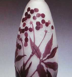 ガレ「オンベル文花瓶」の買取作品画像
