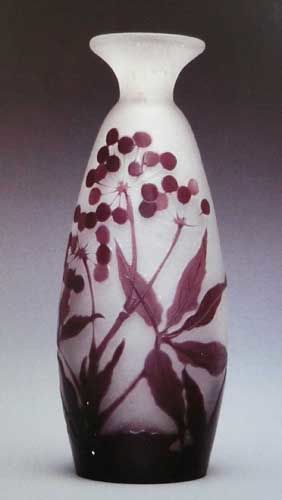 ガレ「オンベル文花瓶」の買取作品画像