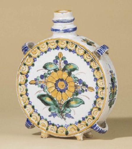 「マジョリカ色絵花文扁壷」の買取画像