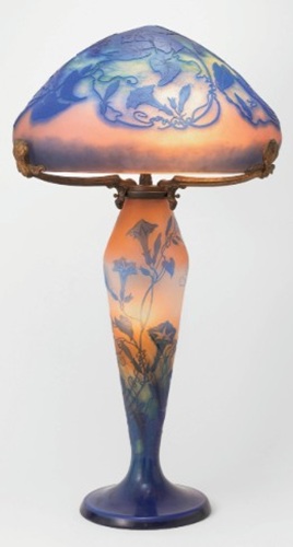 ガレ 「朝顔文テーブルランプ」の買取画像