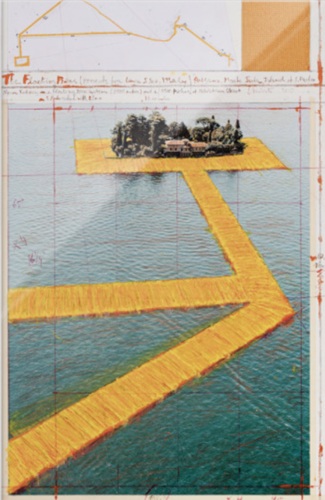 クリスト 「The Floating Piers, Project for Lake Iseo, Italy San Paolo」の買取画像