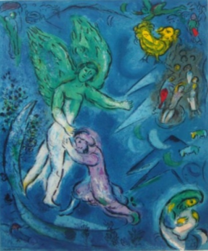 シャガール 「ヤコブと天使の格闘」の買取画像