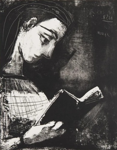 ピカソ 「読書するジャクリーヌ」の買取画像