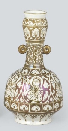 加藤卓男 「ラスター彩胡姫文双耳花入」の買取画像