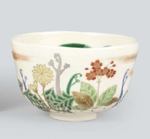 十七代 永楽而全 「秋草ノ絵茶碗」の買取画像