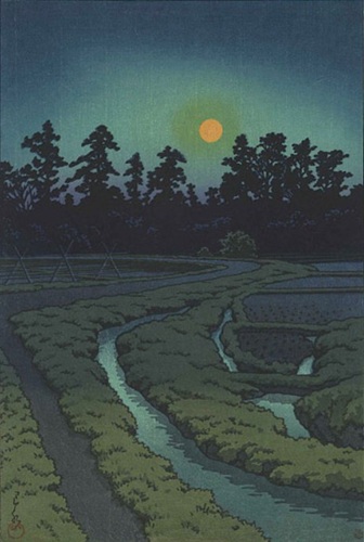 川瀬巴水 「愛子の月(宮城県)」の買取画像