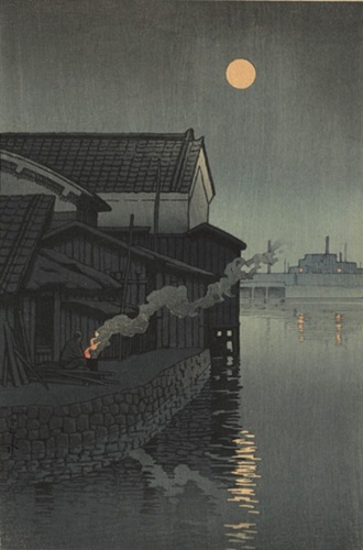 川瀬巴水「 尼崎大物 日本風景集II 関西編より」買取画像