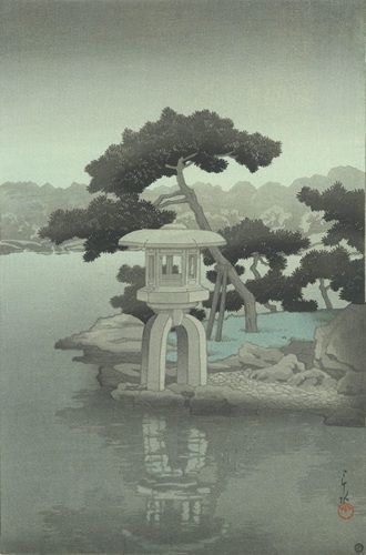 川瀬巴水「 月の清澄園」の買取画像