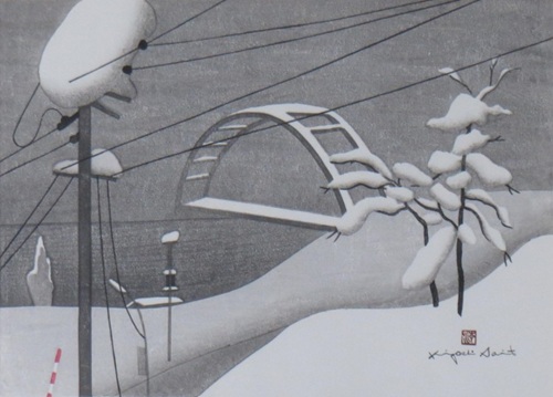 斎藤清「 会津の冬(114) 柳津」の買取画像