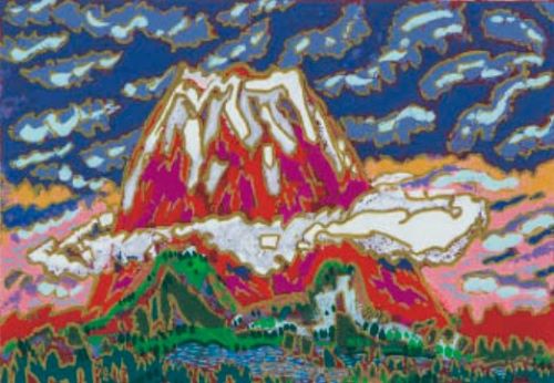 絹谷幸二「 錦雲上富岳」の買取画像